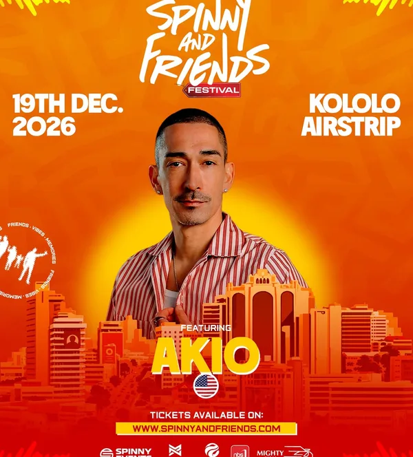 Akio Kawahito is coming to Kampala. He’s coming  to light up the Spinny & Friends Festival.